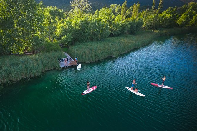 Bacina Lakes Stand-Up Paddle Board Tour - Love Island, natural spring, and the Ždrioc bridge