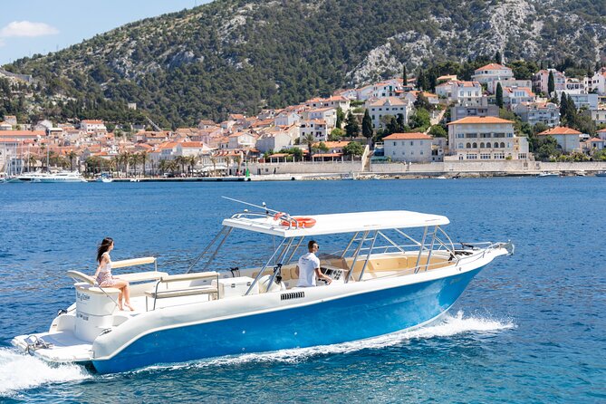 Blue and Green Cave Speedboat Excursion from Hvar Town - Budikovac lagoon time: clear water for snorkeling, photos, and easy swimming