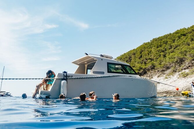 Blue Cave and Hvar 5 Islands full-day Speedboat Tour from Split - Stiniva Cove: short swim time, dramatic cliffs