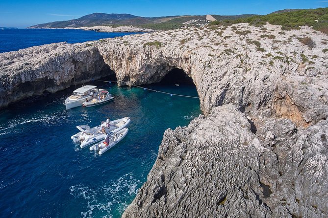 Blue Cave and Pakleni Islands group Tour from Hvar - Blue Cave on Bisevo: Ticket Cost, Tight Entrance, and Photo Time