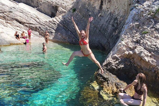 Blue Cave & Hvar, 5 Islands Speedboat with Luxury Seats in Shade - Vis island WWII bunkers: a quick stop with real texture