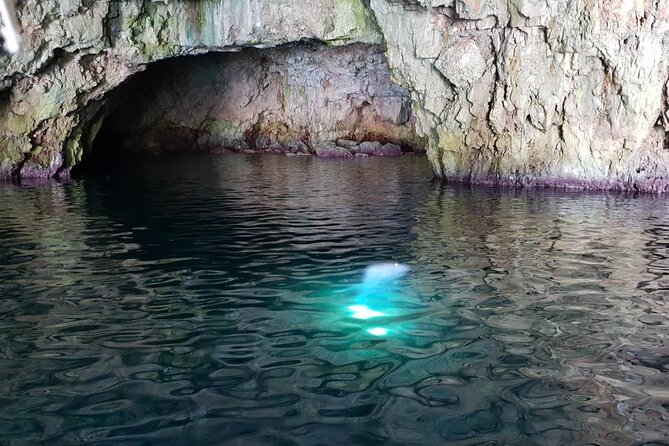 Blue Cave & Vis Island speedboat tour from Hvar - Stop 2, Green Cave at Ravnik: Optional Swimming and Paid Entry