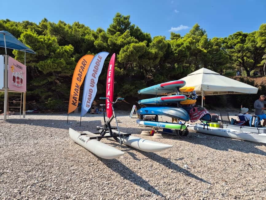 Bol: Zlatni Rat Beach Kayak Tour with Snorkeling - Water, Juice, and the Rhythm of Rest Stops