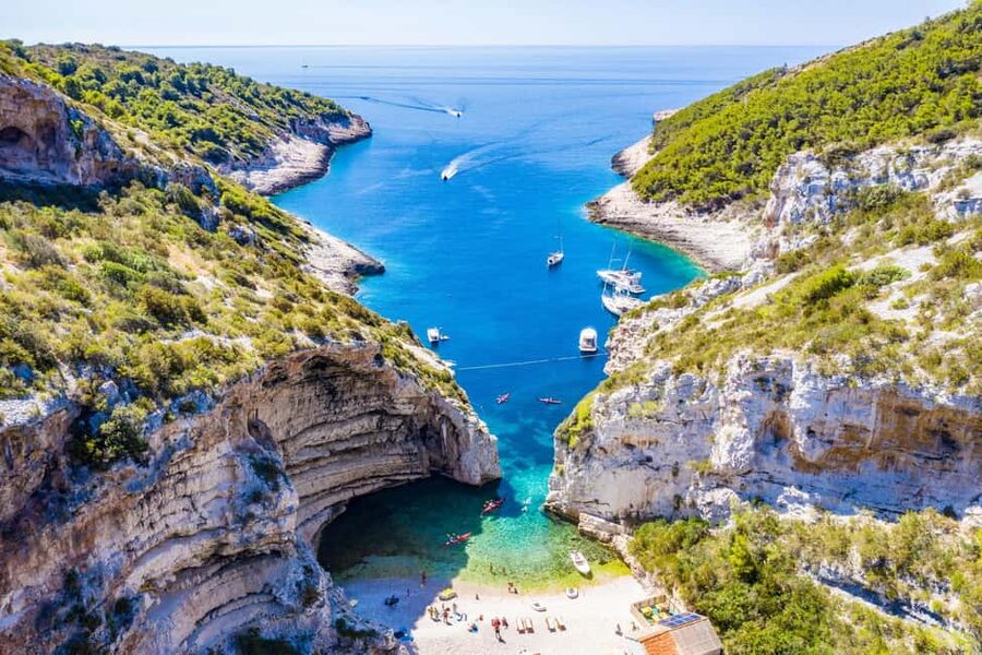From Hvar: Blue Cave, Green Cave & 5 Islands Speedboat Tour - Swimming and snorkeling: the included gear does the heavy lifting