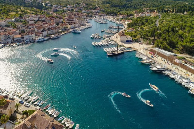 From Milna or Supetar: Magical Blue Cave Island Hopping - Your route from Milna or Supetar to Biševo, Hvar, and back