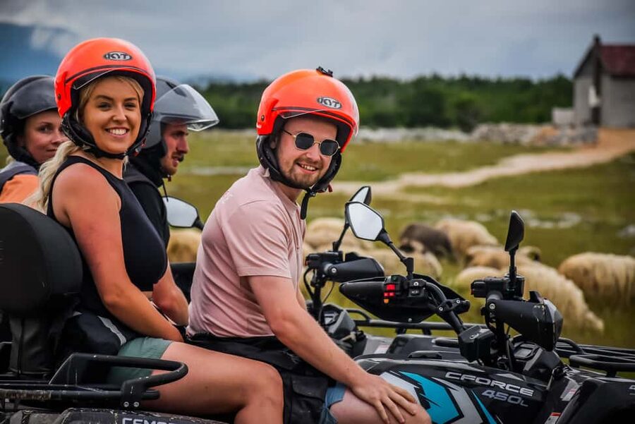 From Split: ATV Dinara Mountain Tour with Picnic - The Rumin start: safety briefing and the first Cetina stretch