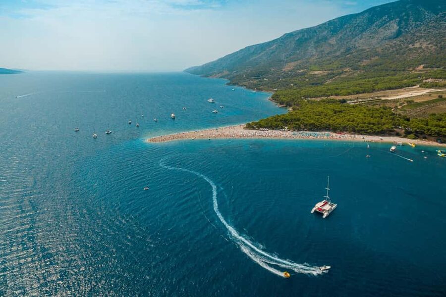 From Split: Catamaran Cruise to Golden Horn & Brač island. - Getting on Board at Summer Blues in Split