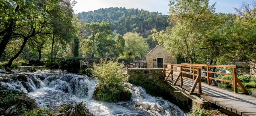 From Split: Krka Waterfalls Cruise & Trogir Walking Tour - The day flow from Split: what happens when