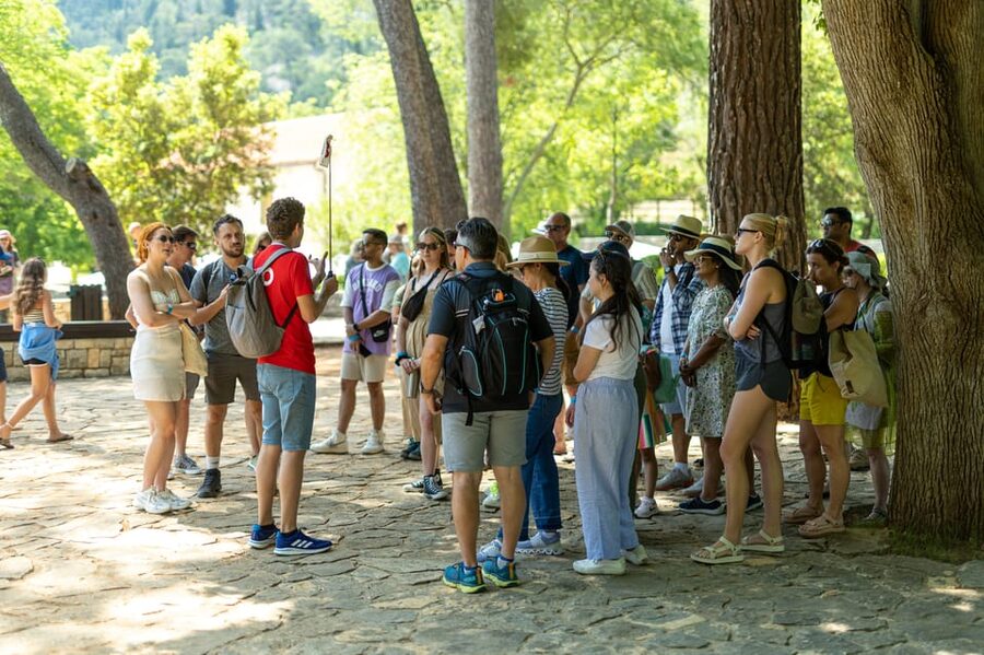 From Split: Krka Waterfalls day tour & wine tasting - The 45-minute guided walk option: Ethno Museum, watermills, hydro power
