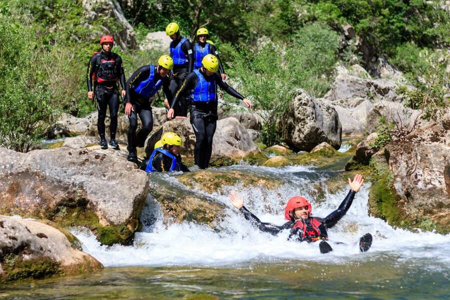 From Split or Zadvarje: Cetina River Canyoning - Rappels and the upgrade question, basic vs advanced vs extreme