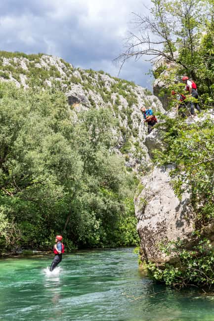 From Split: Rafting, Cave exploring, Cliff jumping w/ Picnic - Cetina canyon adventure, with rafting plus cave and cliff time