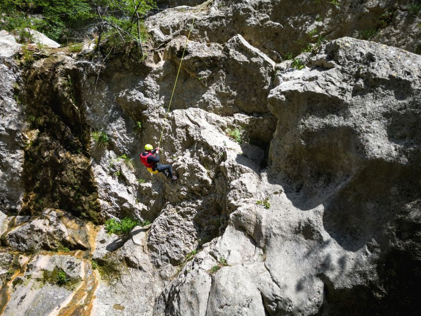 From Split/Šestanovac: Extreme Canyoning on Cetina River - Inside the canyon: slides, rock jumps, and the waterfall abseil