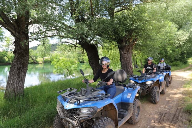 From Split: Three Rivers Quad Tour with Swimming and Lunch - Stop by stop: Cetina, Ruda source swim and cliff jumps, then Grab and the river mills