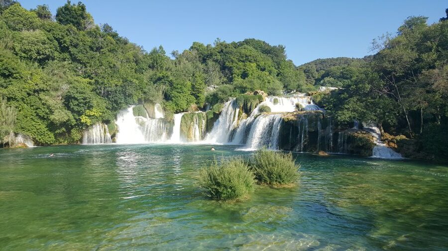 From Split & Trogir: Krka Waterfalls and Primošten - Ethno Village Mills and the Forest Walk Back Through Green Paths
