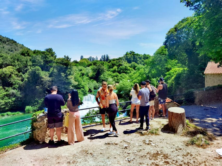 From Split & Trogir: Krka Waterfalls Day Tour with Boat Ride - Krka National Park and Skradinski Buk, in a single coach day