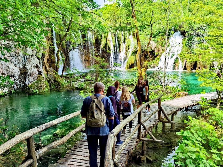 From Split/Trogir/Omiš: Plitvice Lakes Guided Group Tour - Plitvice Lakes Route: Lower to Upper Lakes, Boat, and Panoramic Train Views