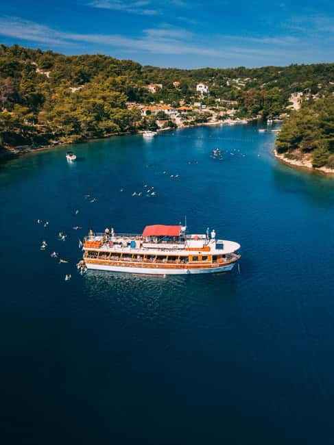 From Trogir: Blue Lagoon & Šolta Cruise with Lunch & Drinks - The Blue Lagoon Block: 3.5 Hours for Snorkeling, Swimming, and Bar Time