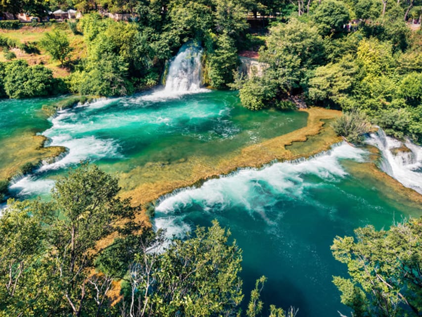 From Trogir, Seget & Okrug: Krka Waterfalls & Swimming - The Our Lady of Loreto viewpoint stop on the return drive