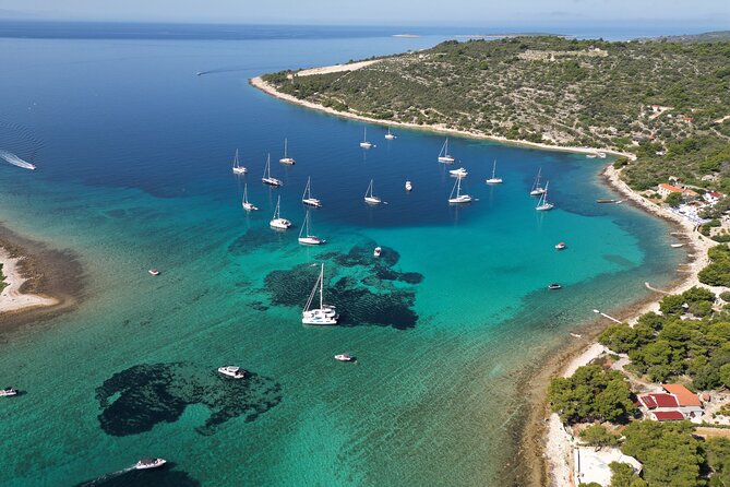 From Trogir & Split: Half Day Speedboat Tour with Blue Lagoon - Ciovo Island: final swim time and a beach bar finish