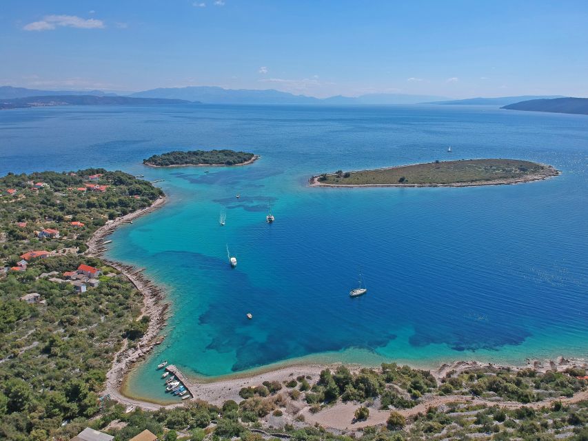 From Trogir: Three Islands Half-Day Speedboat Tour - Duga Bay on Čiovo: Easy Swimming, Silver Fish Snorkels, and Sunset Timing
