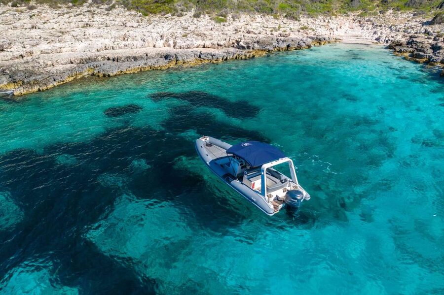 Hvar: Blue and Green Caves Boat Tour with Stiniva Beach - Budikovac Blue Lagoon: crystal-clear water and snorkeling with goggles