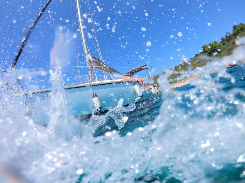 Hvar: Private Sailing Boat Trip with Swimming and Snorkeling - First Stop at Mlini Beach: Views, Then a Proper Swim