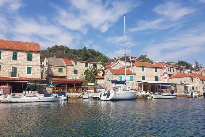 Private Blue Lagoon and Hidden Bays tour from Split & Brac for 12 - Stop 2 Marchi Castle area, short town time with a seaside lunch vibe
