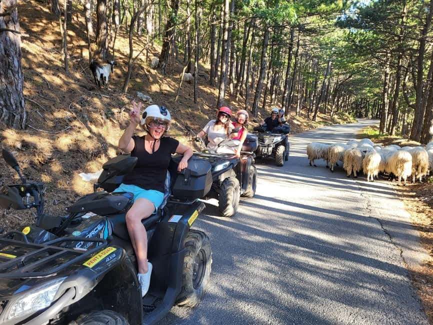 Quad tour to Biokovo Skywalk - From Makarska pickup to the first stop snacks and views