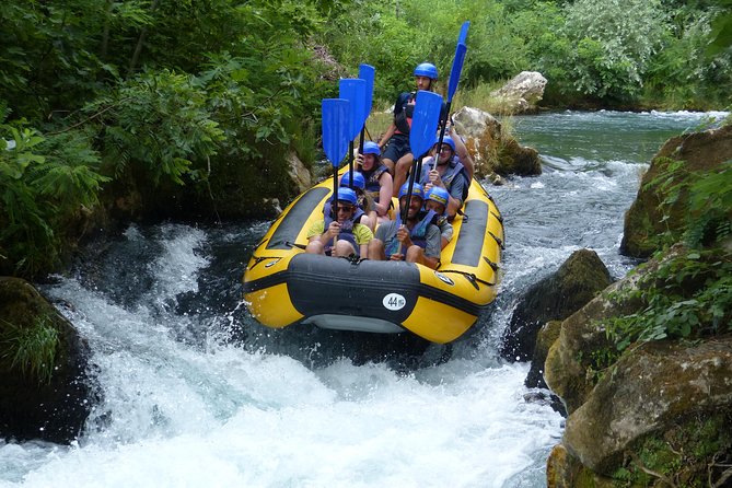 Rafting Experience in the Canyon of the River Cetina - Behind the Waterfall: The Cave-Like Swim Moment