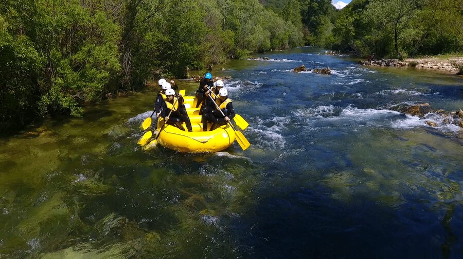 Rafting on the Cetina river - Wetsuits and boots: what you get and when you’ll need them