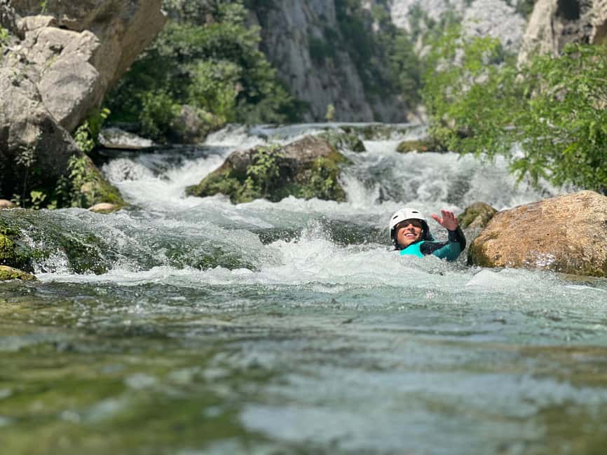 Small Group Canyoning with proffesional guide - From Omiš to Zadvarje, with a canyon view before the wetsuit