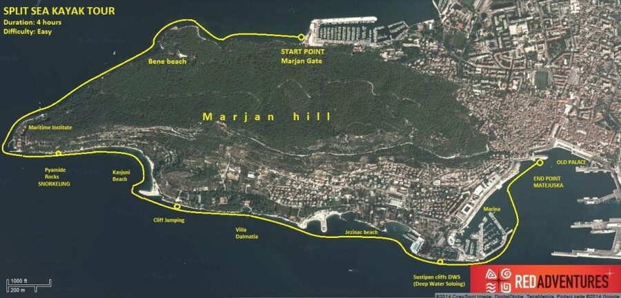 Split 4-Hour Guided Sea Kayak Tour - Villa Dalmatia and Sustipan Cliff: The Most Dramatic Stretch of the Day