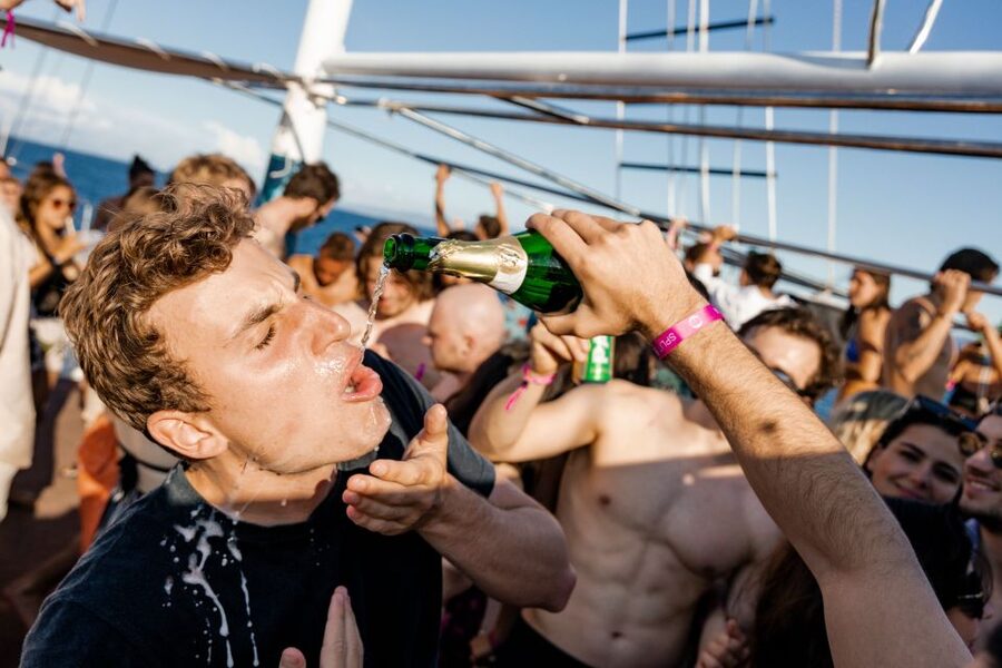 Split: Blue Lagoon Boat Party with DJs, Shots & After Party - Blue Lagoon Swim Stop: The Moment That Makes This Tour
