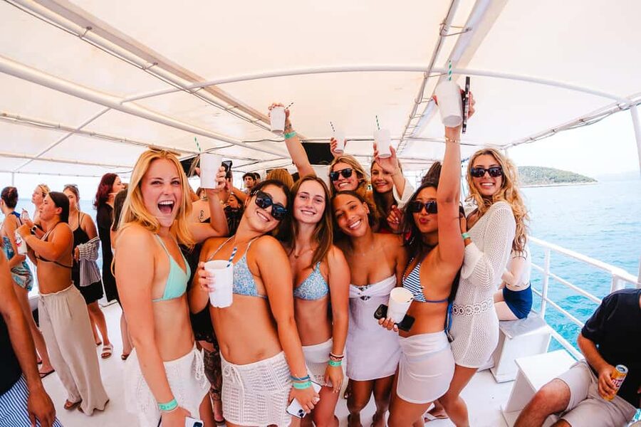 Split: Blue Lagoon Boat Party with Slide, Dj and After Party - Yacht Time Between Stops: When the Party Gets Serious