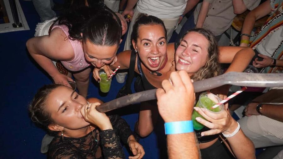Split: Boat Crawl with Nightclub Access, Shots, & Boat Party - Finishing at the Nightclub: VIP Access, Best Areas, and Skip-the-Line Entry
