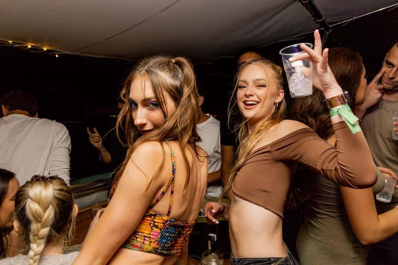Split: Boat Crawl with Nightclub Access, Shots, & Boat Party - Starting at Jimmy Bar: Check-In, Hosts, and the Drinking-Game Icebreaker