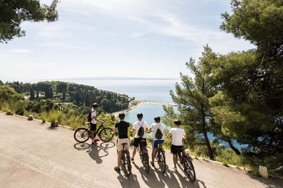 Split City & Marjan Park Electric Bike Tour - The Riva Promenade photo stop, classic Split energy