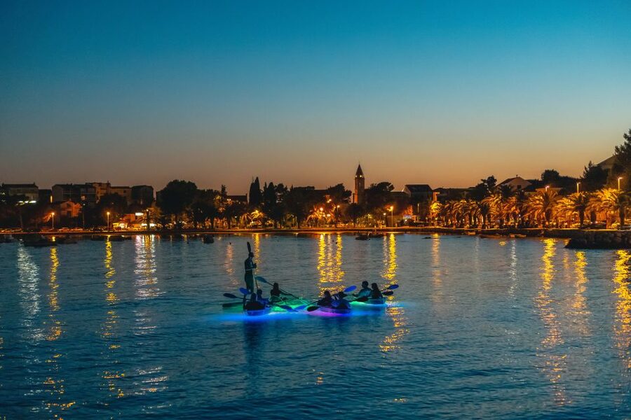 Split: Illuminated Evening Guided Kayaking Tour - Gliding into the river: where the colors appear under you