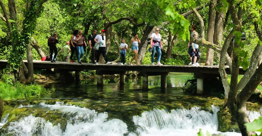Split: Krka Waterfalls With Boat Cruise, Wine and Olive Oil - Entering Krka National Park: getting the timing right for Skradinski buk