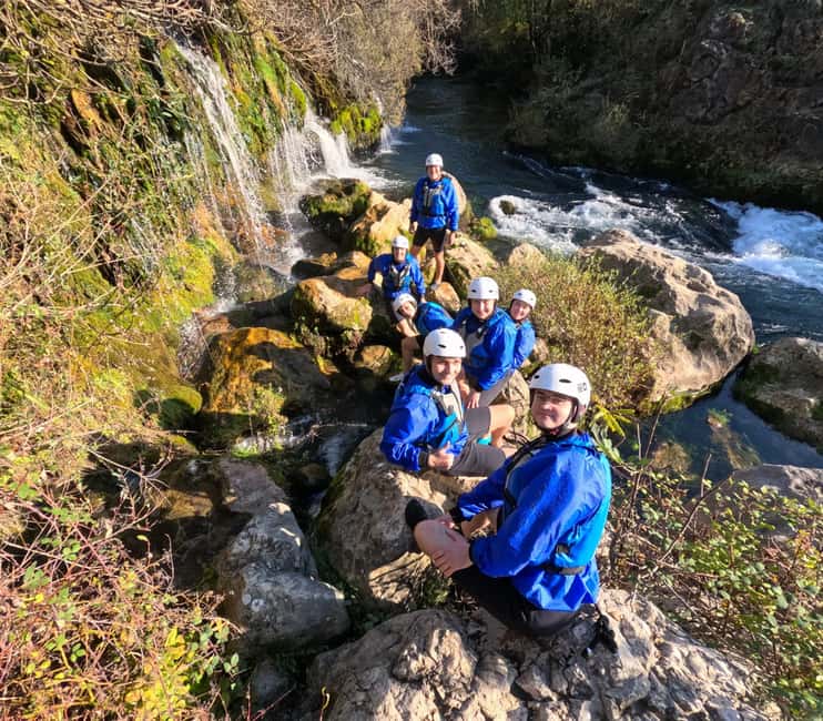 Split/Omiš: Rafting, Cliff Jumping, and Cave Tour - The cave behind the waterfall: cold water, bright first room, then stalactites