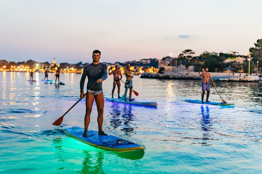 Split: Stand Up Paddleboard Night Glow Tour - Learning to SUP at night, without forcing you to stand