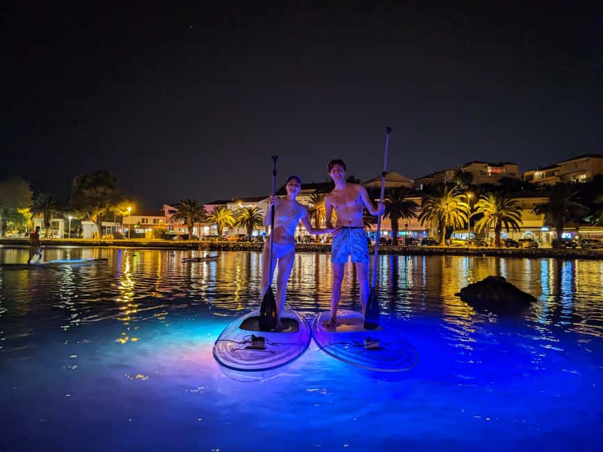 Split: Transparent SUP night Glow tour - White rocks, cliffs, and the shoreline view while you glide