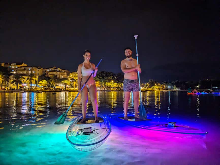 Split: Transparent SUP night Glow tour - Getting to the water, fast, from the Hotel Briig area