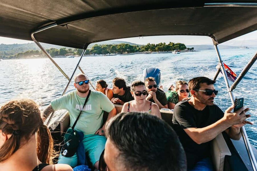 Split/Trogir: Blue Lagoon and 3 Islands Speedboat Tour - Blue Lagoon: snorkeling gear included, plus deck time and dolphin chances