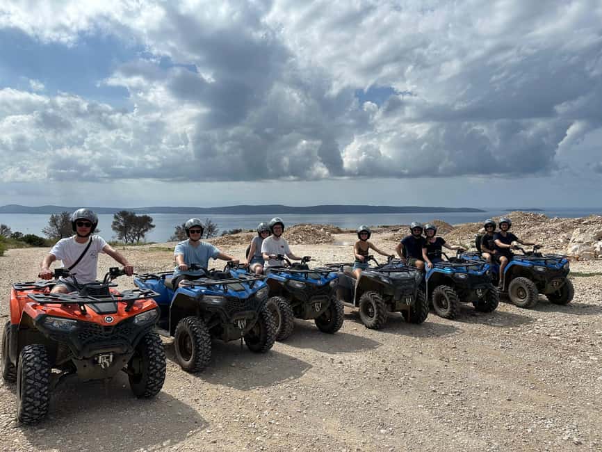 Trogir, Žedno: Čiovo Island 100% Off-Road Quad ATV Tour - 2-hour vs 3-hour: the swim stop that changes the whole feel
